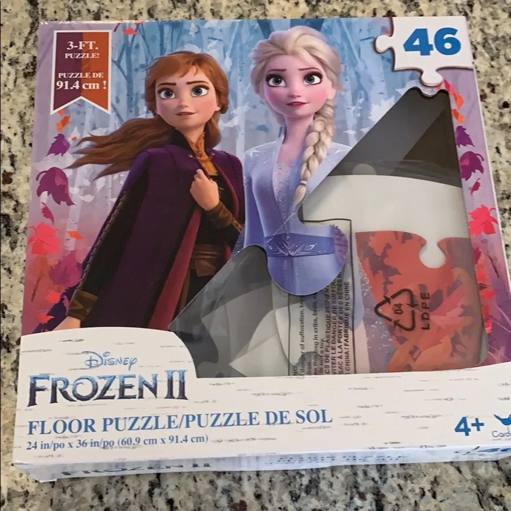 Disney Frozen 3 Foot Floor Puzzle Ages 4+ 46 Large Piece NEW